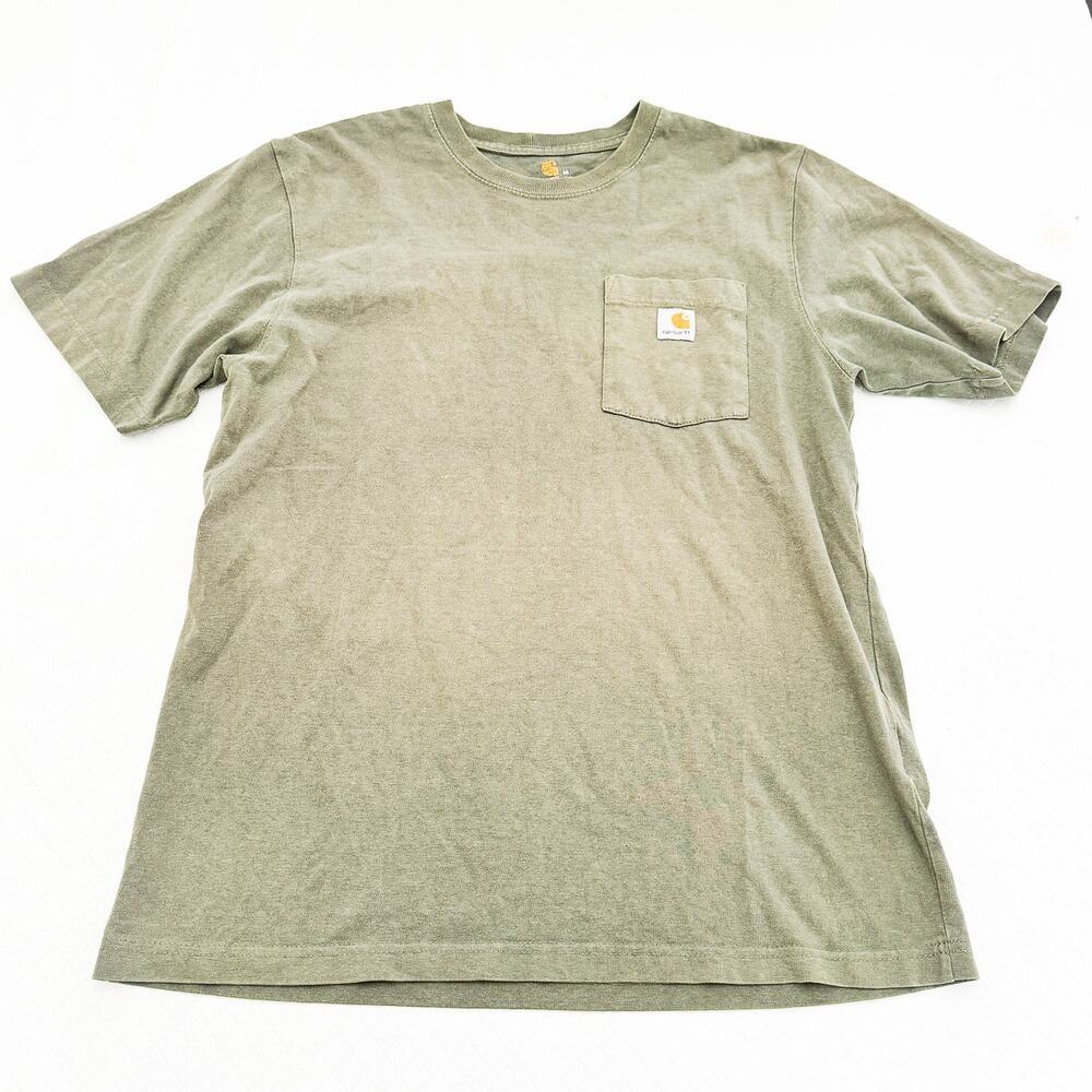Carhartt Original Fit Green Short Sleeve Front Pocket T-Shirt 100% Cotton Size M